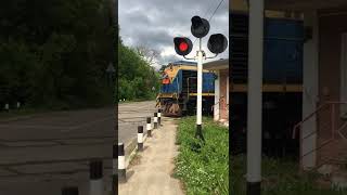 Тгм4 1121 на жд переезде