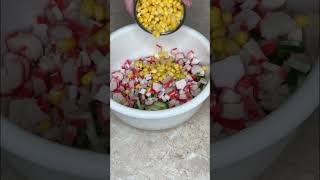 Салат с крабовыми палочками #крабовыйсалат #крабовыепалочки